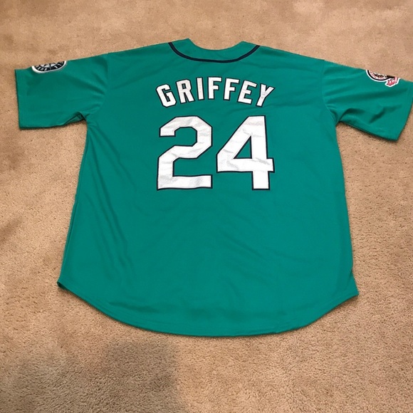 Ken Griffey Jr Seattle Mariners Jersey NWT Mens XL 1995 Home Green! - Picture 12 of 12